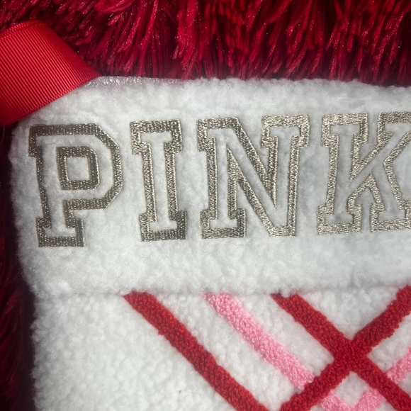 PINK Victoria's Secret Red and Pink Plaid Stocking - Picture 3 of 7